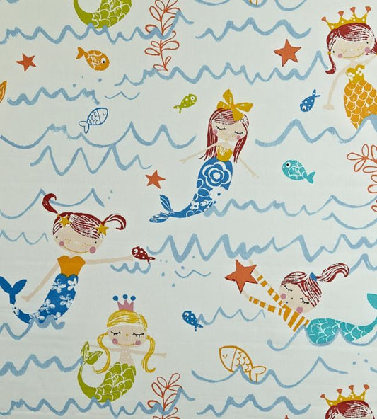 Mermaid Nursery Fabric - Blue