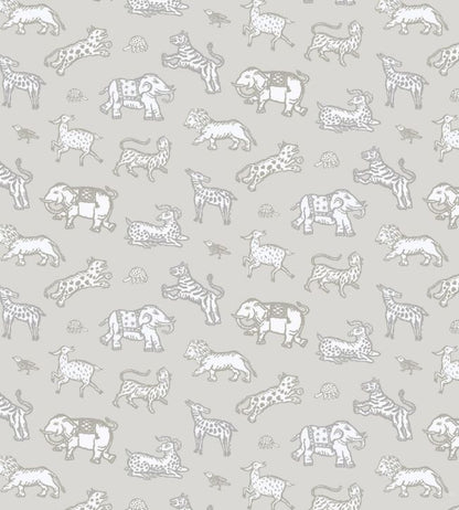 Leonard Nursery Wallpaper - Silver