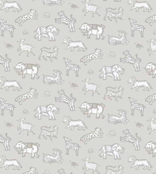 Leonard Nursery Wallpaper - Silver