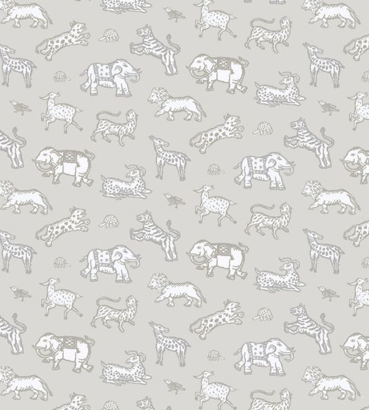 Leonard Nursery Wallpaper - Silver
