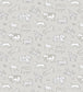 Leonard Nursery Wallpaper - Silver