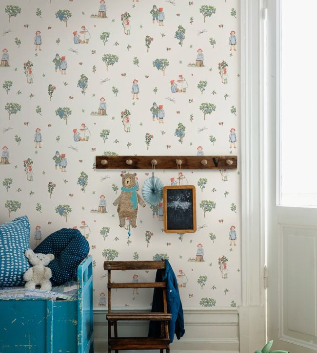 Putte Nursery Room Wallpaper - Cream