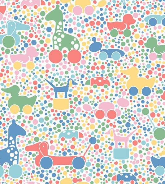 Brio Dots Nursery Wallpaper - Multicolor