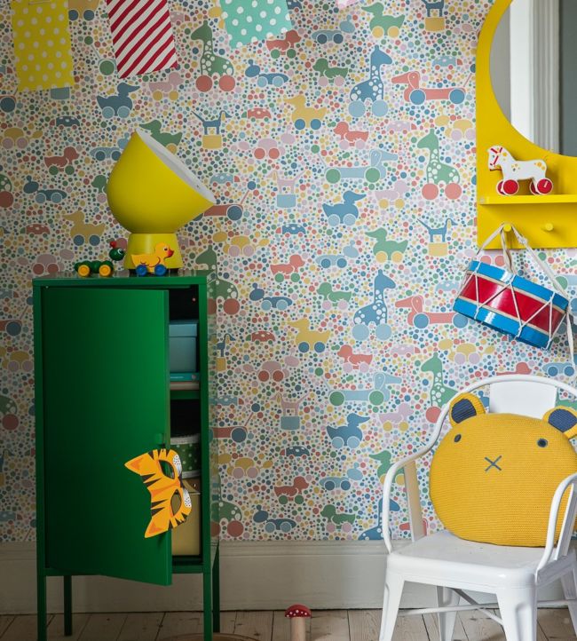 Brio Dots Nursery Room Wallpaper - Multicolor