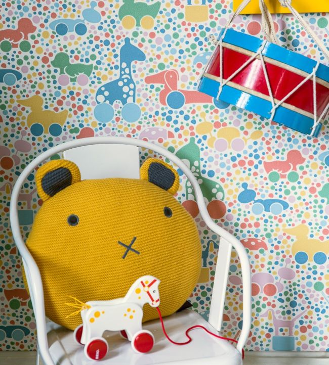 Brio Dots Nursery Room Wallpaper 2 - Multicolor