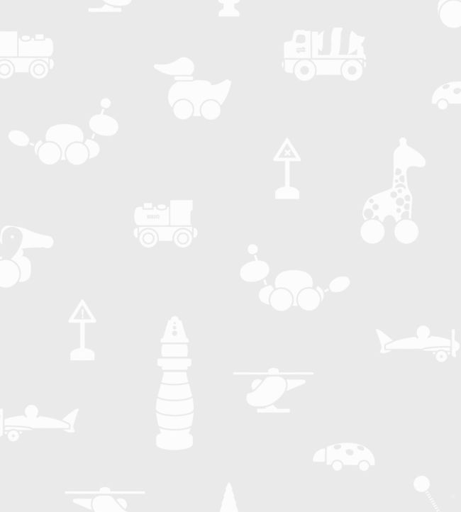 Brio Icons Nursery Wallpaper - Grey