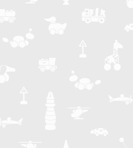 Brio Icons Nursery Wallpaper - Grey