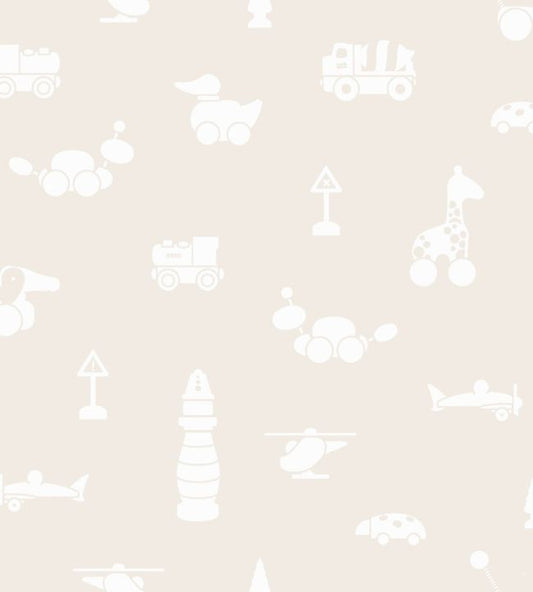 Brio Icons Nursery Wallpaper - Pink