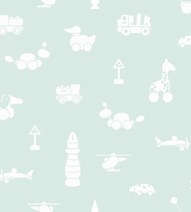 Brio Icons Nursery Wallpaper - Green