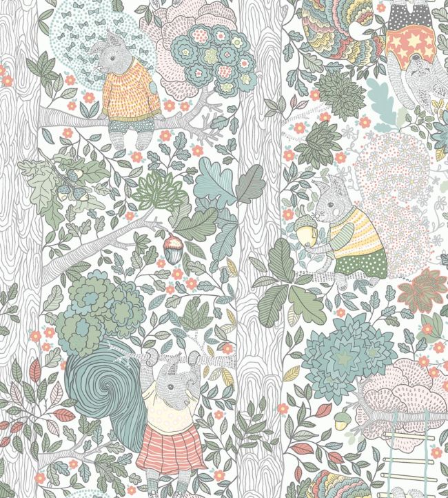 Charlie Nursery Wallpaper - Gray