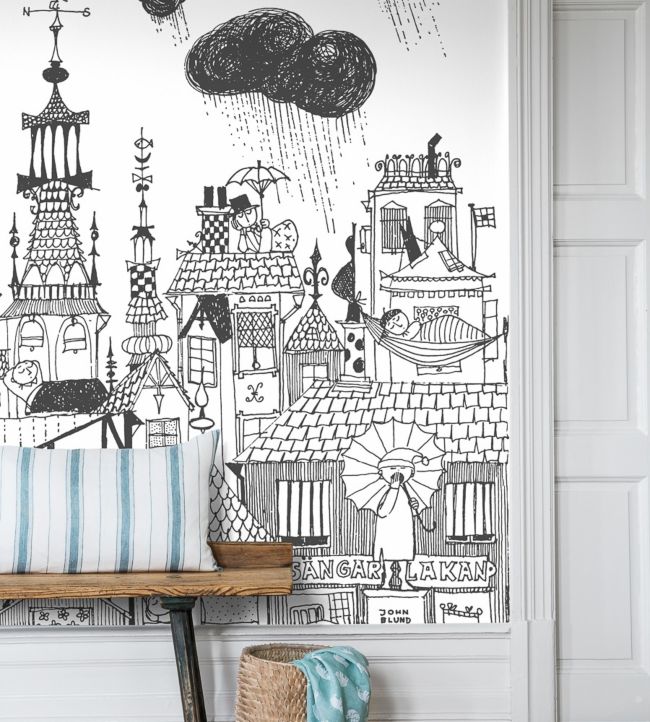 Ingalunda Nursery Room Wallpaper - Gray