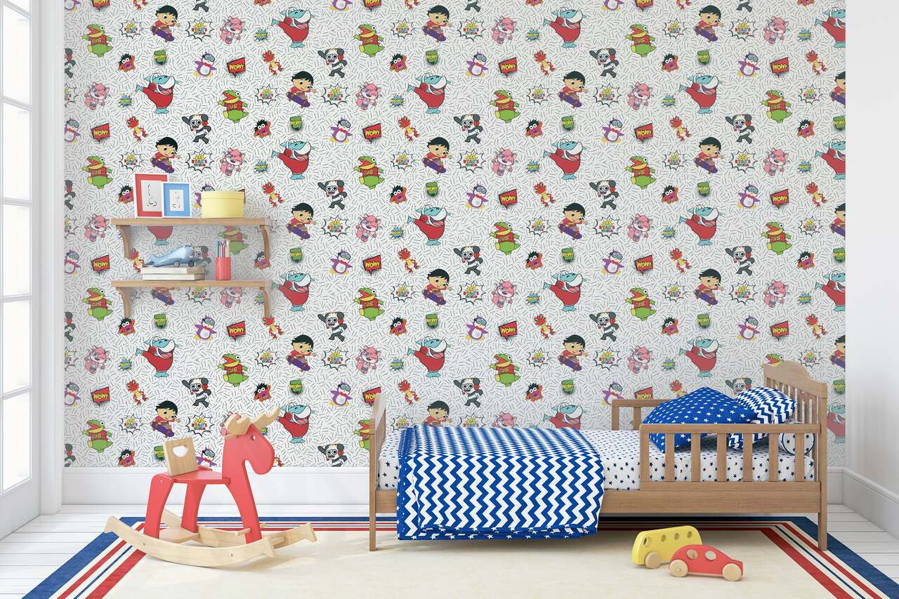 Ryan's World Crew Nursery Room Wallpaper 3 - Multicolor