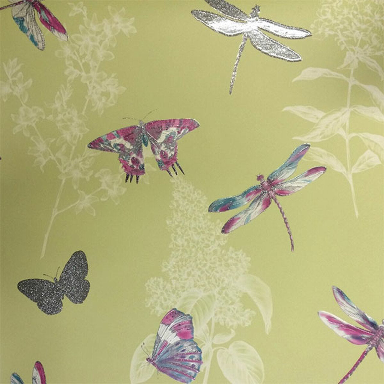 Wings Enchantment Imagine Nursery Wallpaper - Green