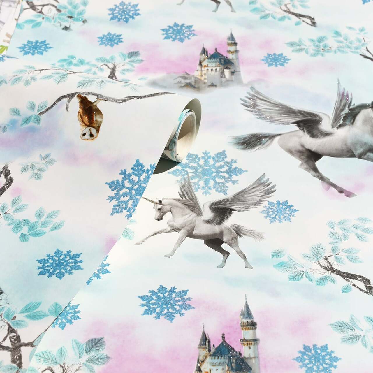 Fairytale Ice Imagine Fun Nursery Room Wallpaper 2 - Blue