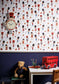Drummer Boy Imagine Fun Nursery  Room Wallpaper 2 - Red