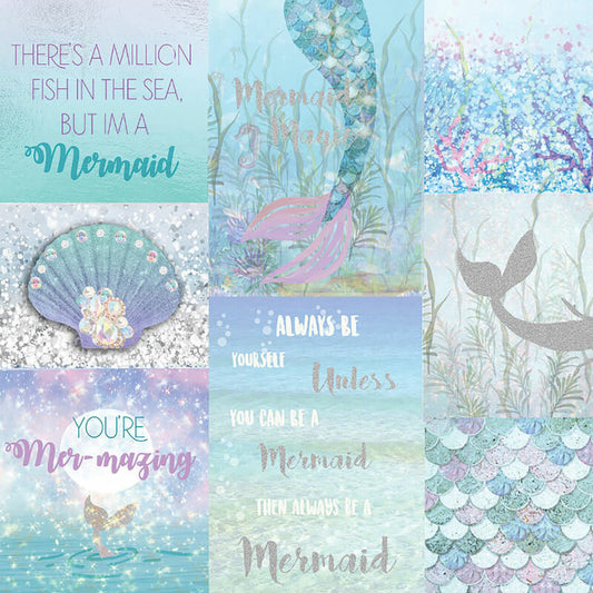 Mermazing Nursery Wallpaper - Blue