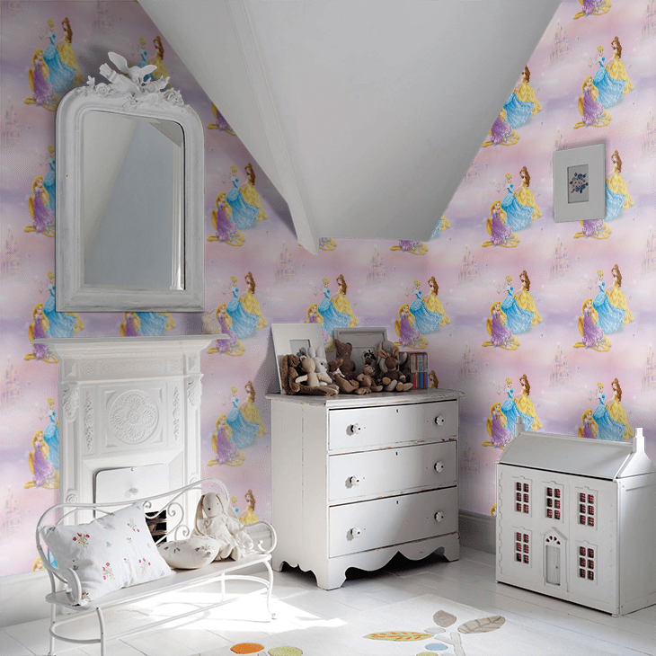 Pretty as a Princess Nursery Room Wallpaper 10 - Pink