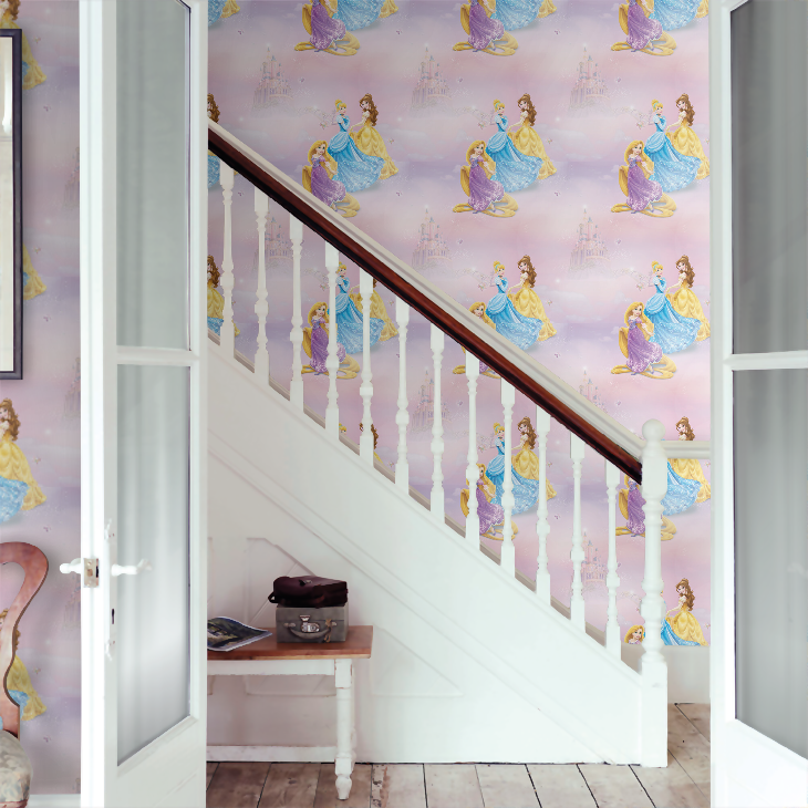 Pretty as a Princess Nursery Room Wallpaper 6 - Pink