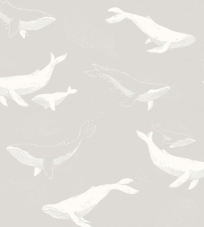 Whales Nursery Wallpaper - Pink
