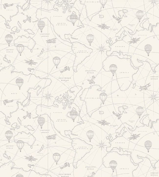 Adventures Nursery Wallpaper - Cream