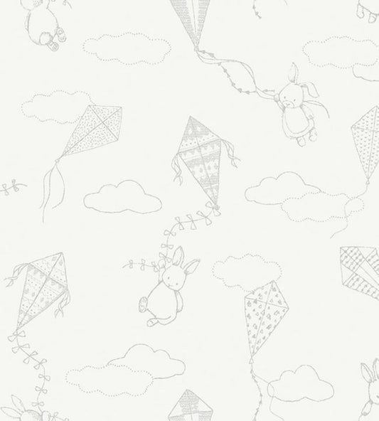 Up & Away Nursery Wallpaper - White
