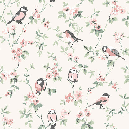 Falsterbo Birds Nursery Wallpaper - Pink