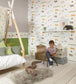 Savanna Nursery Room Wallpaper - Cream