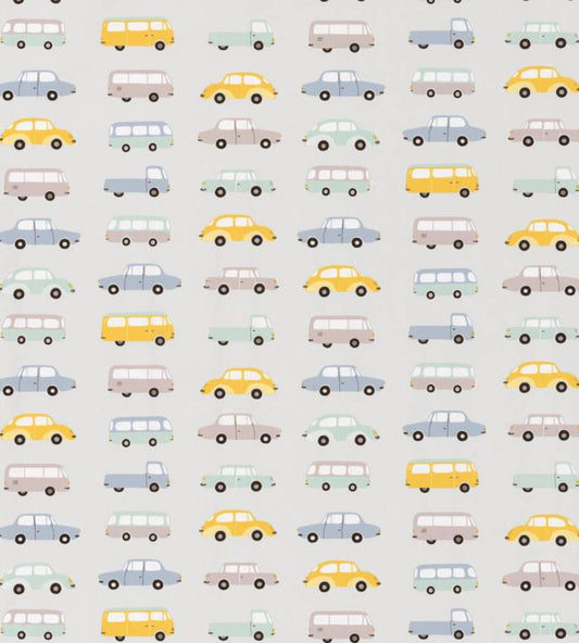 All Over Vintage Cars Nursery Wallpaper - Gray