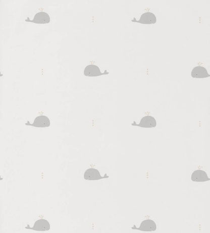 Whale Nursery Wallpaper - Silver