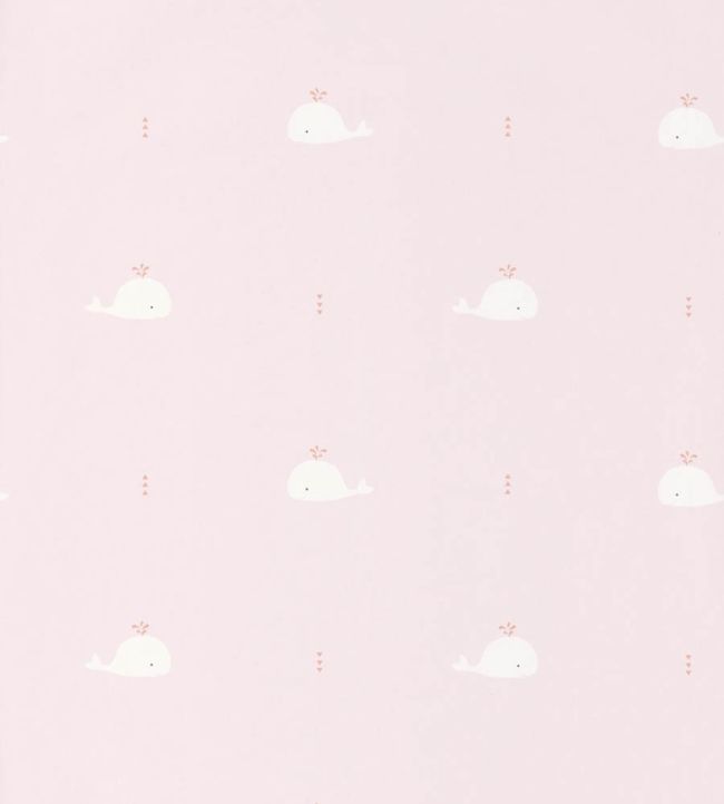 Whale Nursery Wallpaper - Pink