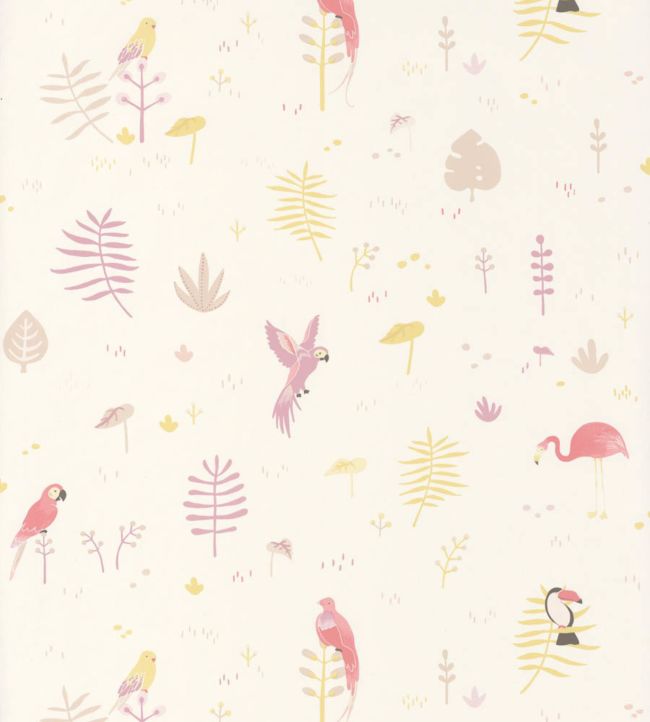 Tropical Nursery Wallpaper - Pink