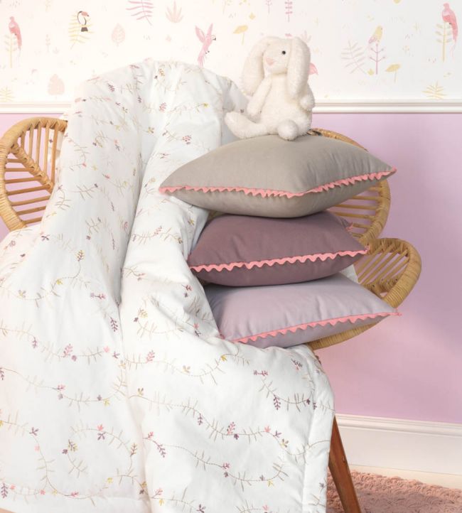 Broderie Jungle Nursery Room Fabric - Cream