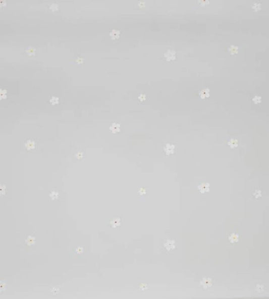 Voile Flower Nursery Fabric - Gray