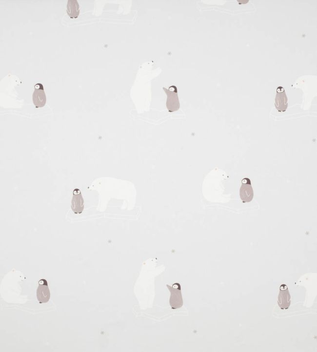 Polar Bear Nursery Fabric - Gray
