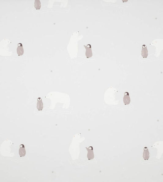 Polar Bear Nursery Fabric - Gray