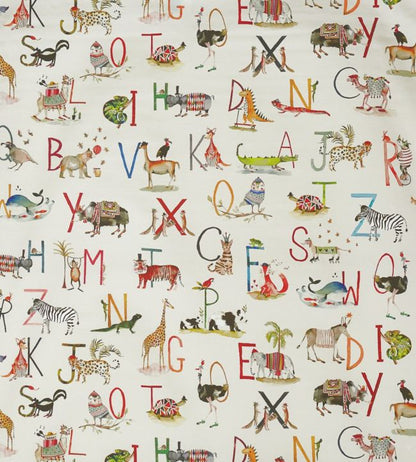 Animal Alphabet Nursery Fabric - Multicolor