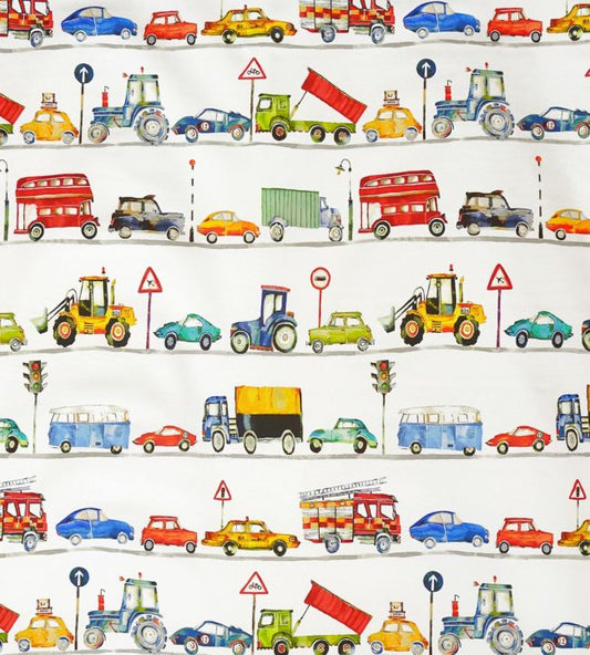 On The Road Nursery Fabric - Multicolor