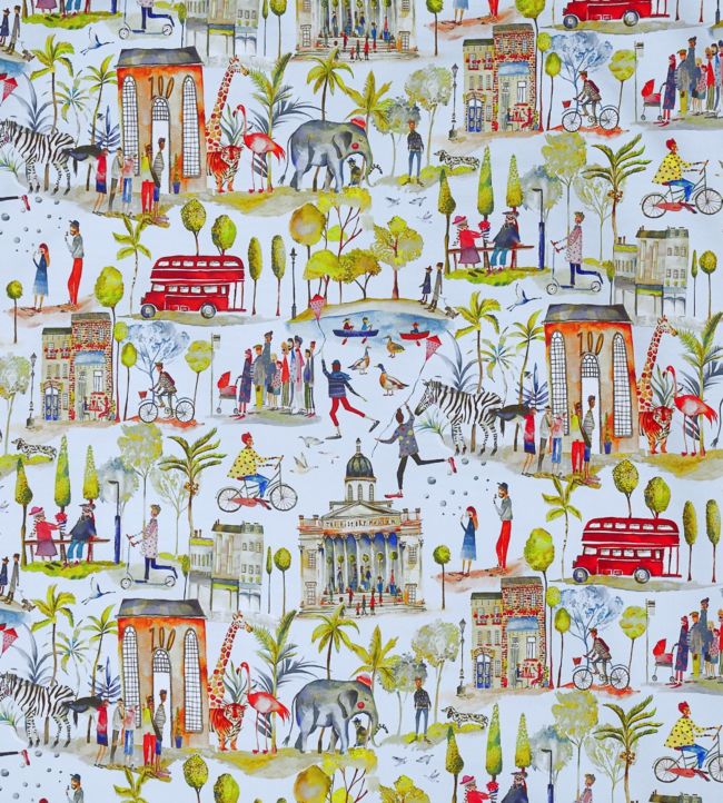 Out and About Nursery Fabric - Blue