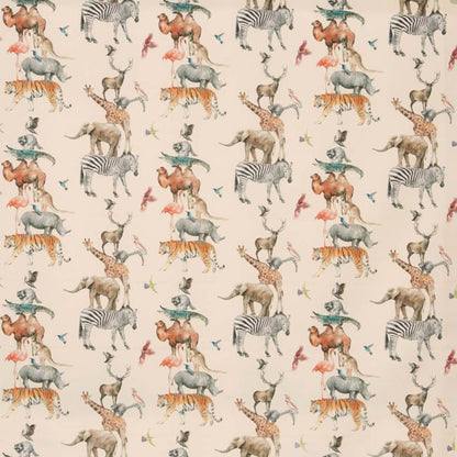 Animal Kingdom Nursery Fabric - Pink