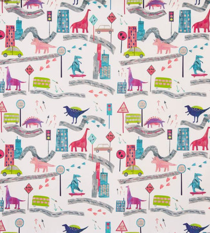 Dino City Nursery Fabric - Multicolor