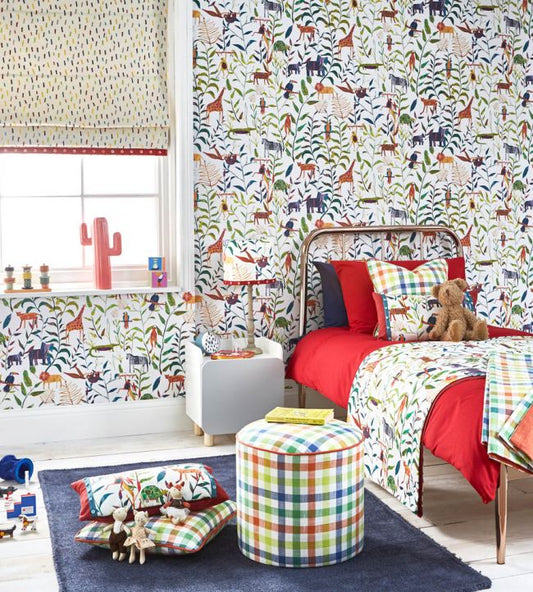 Hide And Seek Nursery Room Fabric - Multicolor