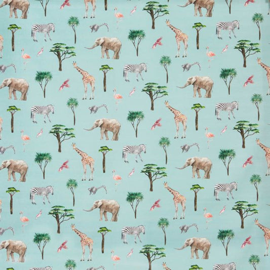 On Safari Nursery Fabric - Teal