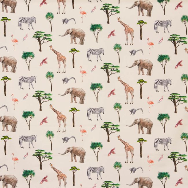 On Safari Nursery Fabric - Pink