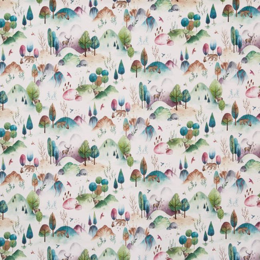 Woodland Walk Nursery Fabric - Green