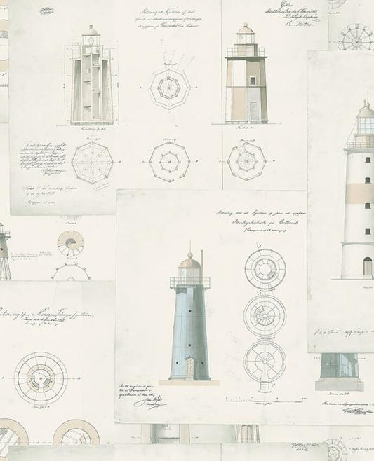 Lighthouse Nursery Room Wallpaper - Pink