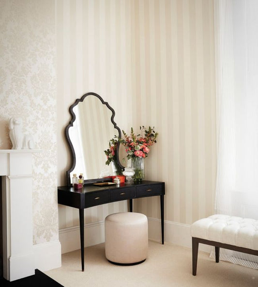 Glastonbury Stripe Nursery Room Wallpaper - Teal