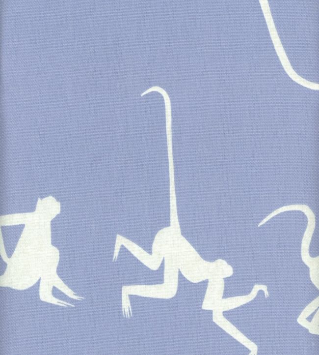 Monkey Puzzle Nursery Fabric - Blue