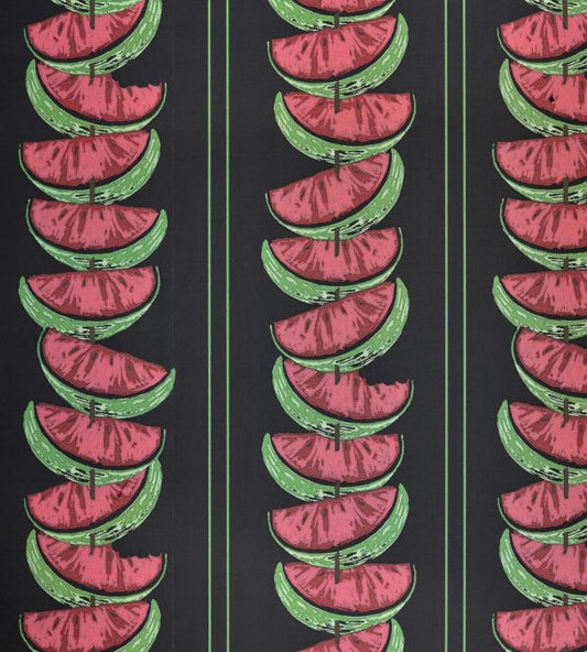 Watermelon Nursery Wallpaper - Black