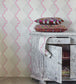 Jigsaw Stripe Nursery Room Wallpaper - Pink