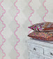Jigsaw Stripe Nursery Room Wallpaper 2 - Pink